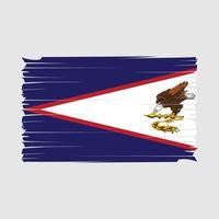 vecteur de brosse drapeau samoa américain
