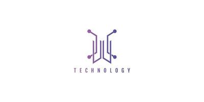 technologie logo avec Créatif conception prime vecteur
