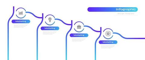 moderne affaires infographie conception modèle avec 4 les options ou processus. pouvez être utilisé pour présentation, flux de travail mise en page, diagramme, ou annuel rapport. chronologie diagramme présentation conception vecteur