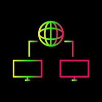 icône de vecteur de connectivité internet unique