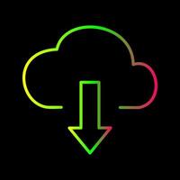 télécharger à partir de l'icône de vecteur de nuage