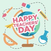 Illustration de la journée des enseignants heureux