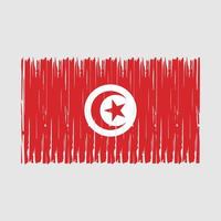 brosse drapeau tunisie vecteur