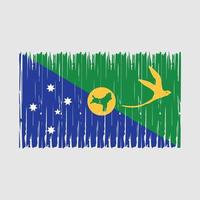 brosse de drapeau des îles de noël vecteur