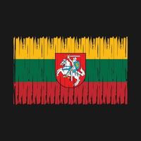 brosse drapeau lituanie vecteur