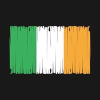 drapeau irlande brosse illustration vectorielle vecteur