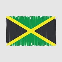 drapeau de la jamaïque brosse illustration vectorielle vecteur