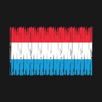 pinceau drapeau luxembourgeois vecteur