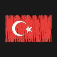 brosse drapeau turquie vecteur