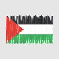 pinceau drapeau palestine vecteur