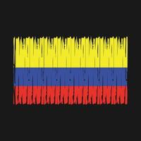 brosse drapeau colombie vecteur