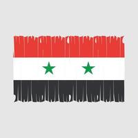 drapeau de la syrie brosse illustration vectorielle vecteur