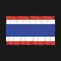 drapeau de la thaïlande brosse illustration vectorielle vecteur