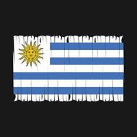 drapeau uruguay brosse illustration vectorielle vecteur