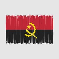 drapeau angola brosse illustration vectorielle vecteur