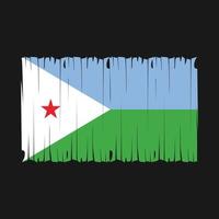 drapeau djibouti brosse illustration vectorielle vecteur