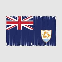 drapeau anguilla brosse illustration vectorielle vecteur