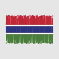 drapeau gambie brosse illustration vectorielle vecteur
