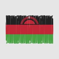 drapeau malawi brosse illustration vectorielle vecteur