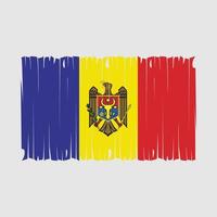 drapeau de la moldavie brosse illustration vectorielle vecteur