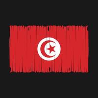 drapeau de la tunisie brosse illustration vectorielle vecteur
