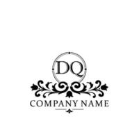 lettre dq floral logo conception. logo pour femmes beauté salon massage cosmétique ou spa marque vecteur