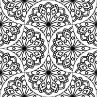 abstrait mandala poisson échelle sans couture modèle. ornemental tuile, mosaïque Contexte. floral patchwork infini carte. arabe, Indien, ottoman motifs. vecteur