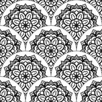 abstrait mandala poisson échelle sans couture modèle. ornemental tuile, mosaïque Contexte. floral patchwork infini carte. arabe, Indien, ottoman motifs. vecteur