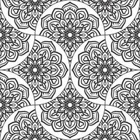 abstrait mandala poisson échelle sans couture modèle. ornemental tuile, mosaïque Contexte. floral patchwork infini carte. arabe, Indien, ottoman motifs. vecteur