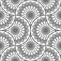 abstrait mandala poisson échelle sans couture modèle. ornemental tuile, mosaïque Contexte. floral patchwork infini carte. arabe, Indien, ottoman motifs. vecteur