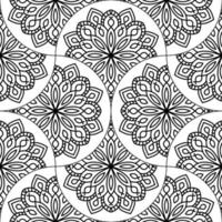 abstrait mandala poisson échelle sans couture modèle. ornemental tuile, mosaïque Contexte. floral patchwork infini carte. arabe, Indien, ottoman motifs. vecteur