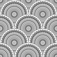 abstrait mandala poisson échelle sans couture modèle. ornemental tuile, mosaïque Contexte. floral patchwork infini carte. arabe, Indien, ottoman motifs. vecteur