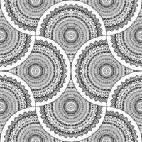 abstrait mandala poisson échelle sans couture modèle. ornemental tuile, mosaïque Contexte. floral patchwork infini carte. arabe, Indien, ottoman motifs. vecteur