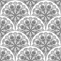 abstrait mandala poisson échelle sans couture modèle. ornemental tuile, mosaïque Contexte. floral patchwork infini carte. arabe, Indien, ottoman motifs. vecteur