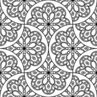 abstrait mandala poisson échelle sans couture modèle. ornemental tuile, mosaïque Contexte. floral patchwork infini carte. arabe, Indien, ottoman motifs. vecteur