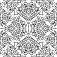 abstrait mandala poisson échelle sans couture modèle. ornemental tuile, mosaïque Contexte. floral patchwork infini carte. arabe, Indien, ottoman motifs. vecteur