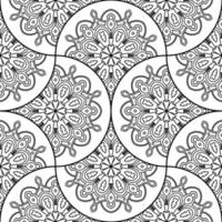 abstrait mandala poisson échelle sans couture modèle. ornemental tuile, mosaïque Contexte. floral patchwork infini carte. arabe, Indien, ottoman motifs. vecteur