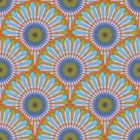 abstrait mandala poisson échelle sans couture modèle. ornemental tuile, mosaïque Contexte. floral patchwork infini carte. arabe, Indien, ottoman motifs. vecteur