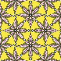 abstrait mandala poisson échelle sans couture modèle. ornemental tuile, mosaïque Contexte. floral patchwork infini carte. arabe, Indien, ottoman motifs. vecteur