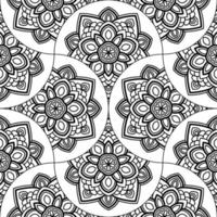abstrait mandala poisson échelle sans couture modèle. ornemental tuile, mosaïque Contexte. floral patchwork infini carte. arabe, Indien, ottoman motifs. vecteur