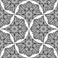 abstrait mandala poisson échelle sans couture modèle. ornemental tuile, mosaïque Contexte. floral patchwork infini carte. arabe, Indien, ottoman motifs. vecteur