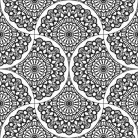 abstrait mandala poisson échelle sans couture modèle. ornemental tuile, mosaïque Contexte. floral patchwork infini carte. arabe, Indien, ottoman motifs. vecteur