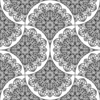 abstrait mandala poisson échelle sans couture modèle. ornemental tuile, mosaïque Contexte. floral patchwork infini carte. arabe, Indien, ottoman motifs. vecteur