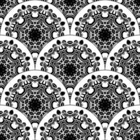 abstrait mandala poisson échelle sans couture modèle. ornemental tuile, mosaïque Contexte. floral patchwork infini carte. arabe, Indien, ottoman motifs. vecteur