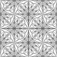 abstrait mandala poisson échelle sans couture modèle. ornemental tuile, mosaïque Contexte. floral patchwork infini carte. arabe, Indien, ottoman motifs. vecteur