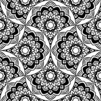 abstrait mandala poisson échelle sans couture modèle. ornemental tuile, mosaïque Contexte. floral patchwork infini carte. arabe, Indien, ottoman motifs. vecteur