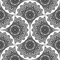 abstrait mandala poisson échelle sans couture modèle. ornemental tuile, mosaïque Contexte. floral patchwork infini carte. arabe, Indien, ottoman motifs. vecteur