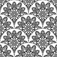 abstrait mandala poisson échelle sans couture modèle. ornemental tuile, mosaïque Contexte. floral patchwork infini carte. arabe, Indien, ottoman motifs. vecteur