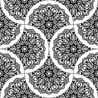 abstrait mandala poisson échelle sans couture modèle. ornemental tuile, mosaïque Contexte. floral patchwork infini carte. arabe, Indien, ottoman motifs. vecteur