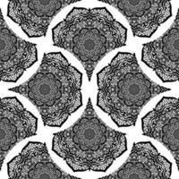 abstrait mandala poisson échelle sans couture modèle. ornemental tuile, mosaïque Contexte. floral patchwork infini carte. arabe, Indien, ottoman motifs. vecteur